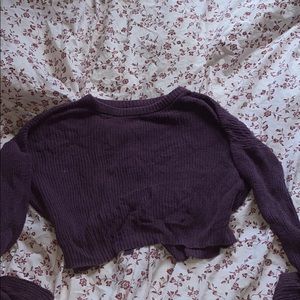 purple sweater
